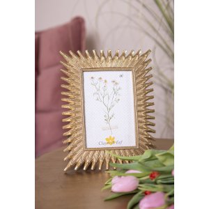 Clayre & Eef 2F1021 Fotolijst 17x1x22 cm - 10x15 cm Goudkleurig