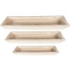 Clayre & Eef 5H0559 Schaal (set van 3) 70x20x9 - 66x15x7 - 61x11x6 cm Bruin