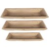 Clayre & Eef 5H0559CH Schalen 70x20x9 - 66x15x7 - 61x11x6 cm Bruin