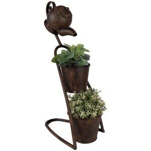 Clayre & Eef 5Y1159 Plantenhouder 32x20x62 cm Bruin