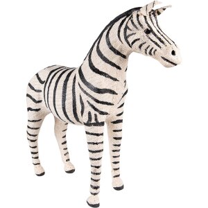 Clayre & Eef 65182M Decoratie Zebra 27x10x28 cm Zwart...