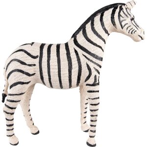 Clayre & Eef 65182M Decoratie Zebra 27x10x28 cm Zwart...