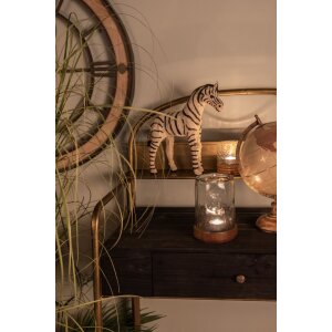 Clayre & Eef 65182M Decoratie Zebra 27x10x28 cm Zwart - Wit