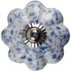 Clayre & Eef 65198 Deurknop Ø 4x4 cm Blauw - Wit