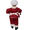 Clayre & Eef 65216 Decoratie Kerstman 16x8x28 cm Rood