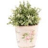 Clayre & Eef 6CE1540L Decoratie Bloempot 16x16x16 cm Roze - Beige