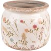 Clayre & Eef 6CE1551M Decoratie Bloempot Ø 15x13 cm Roze - Groen