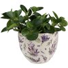 Clayre & Eef 6CE1553L Decoratie Bloempot Ø 25x19 cm Paars - Groen