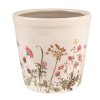 Clayre & Eef 6CE1555M Decoratie Bloempot Ø 14x13 cm Roze - Beige