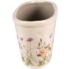 Clayre & Eef 6CE1557L Decoratie Bloempot 27x13x14 cm Roze - Beige Ovaal