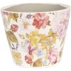 Clayre & Eef 6CE1562XS Decoratie Bloempot Ø 12x10 cm Roze - Beige