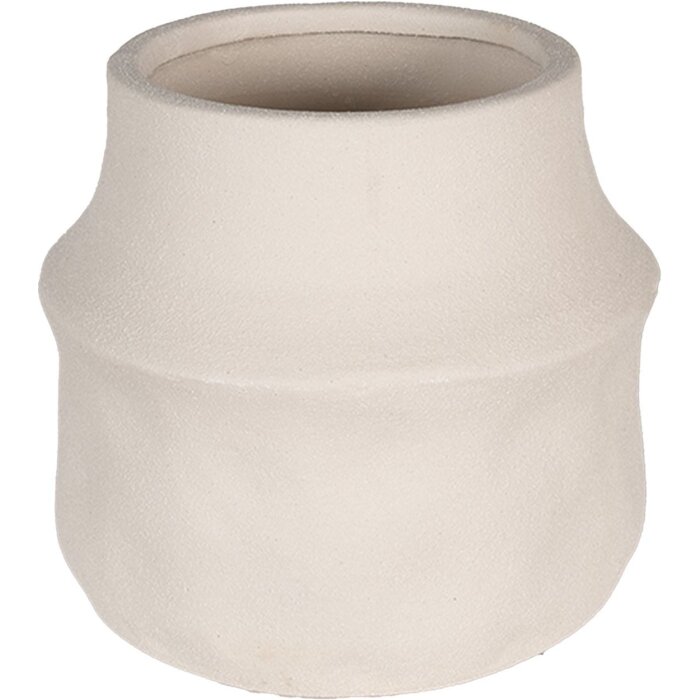 Clayre & Eef 6CE1568L Decoratie Bloempot Ø 17x16 cm Beige