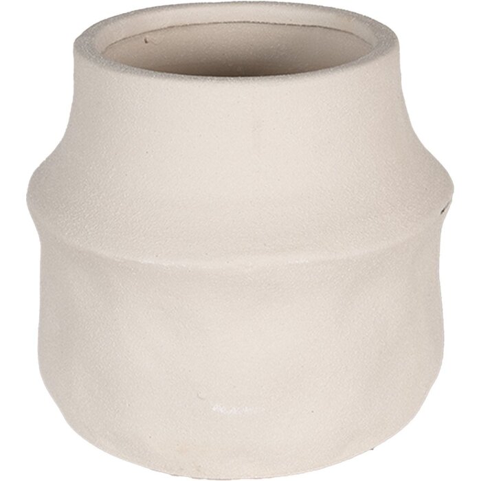 Clayre & Eef 6CE1568M Decoratie Bloempot Ø 15x13 cm Beige