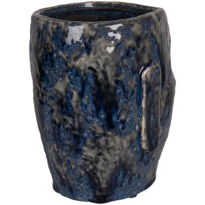 Clayre & Eef 6CE1572M Decoratie Bloempot 13x15x17 cm Blauw