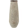 Clayre & Eef 6CE1576L Decoratievaas Ø 14x40 cm Groen - Beige