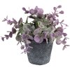 Clayre & Eef 6CE1579S Decoratie Bloempot Ø 8x7 cm Grijs