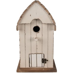 Clayre & Eef 6H2185 Vogelhuisje 21x14x38 cm Beige-Bruin