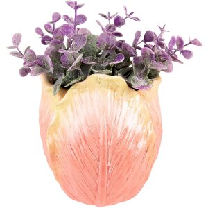 Clayre & Eef 6PR3623 Decoratie Bloempot 12x8x15 cm Oranje