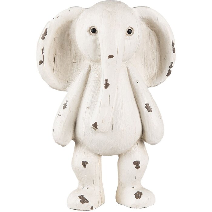 Clayre & Eef 6PR3640 Decoratie Olifant 6x4x10 cm Beige-Bruin