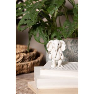 Clayre & Eef 6PR3640 Decoratie Olifant 6x4x10 cm Beige-Bruin