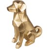 Clayre & Eef 6PR3721 Decoratie Hond Zittend 20x9x24 cm Goudkleurig