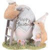 Clayre & Eef 6PR3824 Decoratie Kuiken 12x9x12 cm Grijs-Bruin