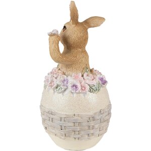 Clayre & Eef 6PR3832 Decoratie Konijn 6x6x13 cm Beige-Bruin