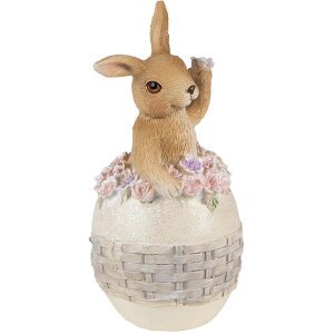 Clayre & Eef 6PR3832 Decoratie Konijn 6x6x13 cm Beige-Bruin