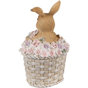 Clayre & Eef 6PR3834 Decoratie Konijn 7x6x11 cm Bruin - Roze