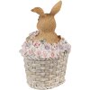 Clayre & Eef 6PR3834 Decoratie Konijn 7x6x11 cm Bruin - Roze