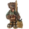 Clayre & Eef 6PR3883 Decoratie Hond 20x13x32 cm Bruin-Groen