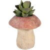 Clayre & Eef 6TE0460L Bloempot Champignon Ø 21x23 cm Bruin - Rood