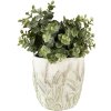 Clayre & Eef 6TE0463S Bloempot Ø 13x13 cm Groen - Beige