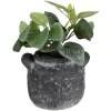 Clayre & Eef 6TE0469L Bloempot 17x15x13 cm Grijs Rond