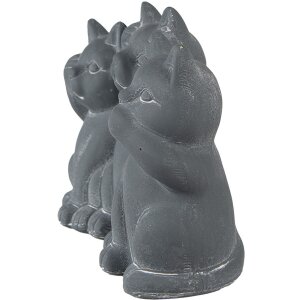 Clayre & Eef 6TE0475 Decoratie Katten 22x10x16 cm Grijs