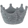 Clayre & Eef 6TE0481M Bloempot Crown 18x17x12 cm Grijs