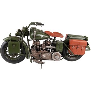 Clayre & Eef 6Y4961 Model Motorfiets 38x15x19 cm Groen