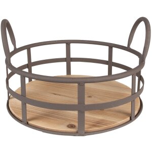 Clayre & Eef 6Y5248 Mand Ø 25x9-15 cm Grijs -...