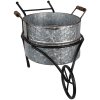 Clayre & Eef 6Y5415 Plantenhouder Kruiwagen 54x31x31 cm Grijs