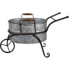 Clayre & Eef 6Y5415 Plantenhouder Kruiwagen 54x31x31 cm Grijs