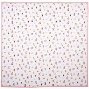 Clayre & Eef BPD01 Tafelkleed 100x100 cm Beige - Roze Vierkant