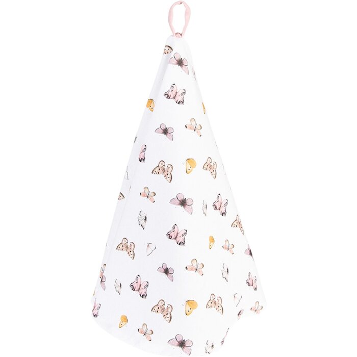 Clayre & Eef BPD48 Keukendoek Ø 80 cm Beige - Roze Ronde Theedoek