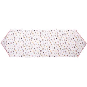 Clayre & Eef BPD65 Tafelloper 50x160 cm Beige - Roze