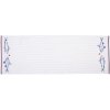 Clayre & Eef SSF64 Tafelloper 50x140 cm Wit-Blauw Rechthoek