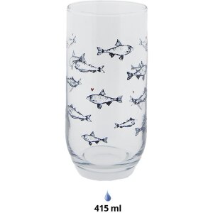 Clayre & Eef SSFGL0001 Drinkglas Ø 7x14 cm - 380 ml Transparant