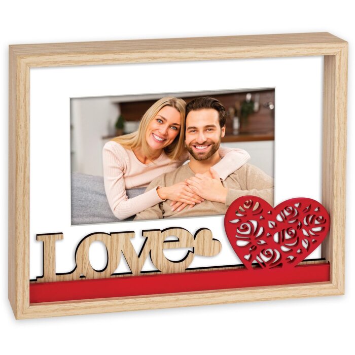 ZEP Houten Portret Lijst Vanessa 10x15 cm Love Hearts Rood