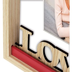 ZEP Houten Portret Lijst Vanessa 10x15 cm Love Hearts Rood