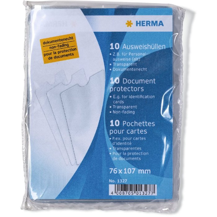 HERMA 1327 ID-kaarthulzen 76x107 mm ID-kaart transparant