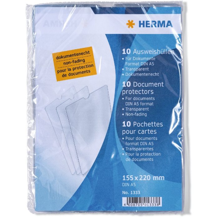 HERMA 1333 ID-kaarthouders 155x220 mm Documenten DIN A5 Transparant