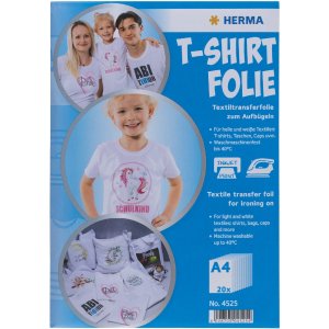 HERMA 4525 T-shirt transferfolie A4 lichtgekleurd textiel...